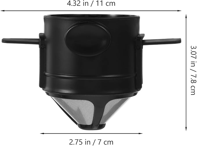 Stainless Steel Double Layer Collapsible Coffee Filter Funnel Portable Drip - Image 2