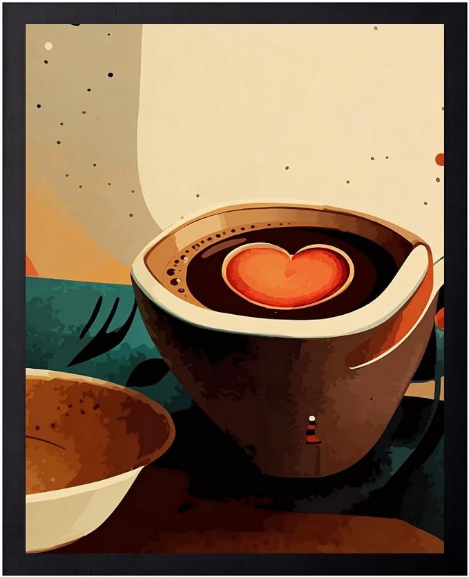Lawrence Williams Designs Heart Coffee Poster by LawrenceWilliamsDesigns
