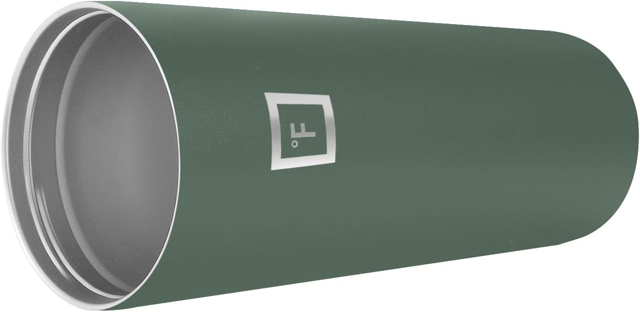 IRON °FLASK Classic Tumbler - Vacuum Insulated Stainless Steel Water Bottle, Double Walled, Drinking Cup, Insulated Travel Mug (Sage, 24 oz Solid Lid)