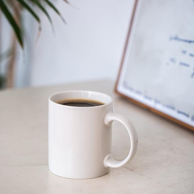 GBhome 12 OZ Off White Coffee Mugs, Ceramic Bulk Coffee Mugs - Image 4