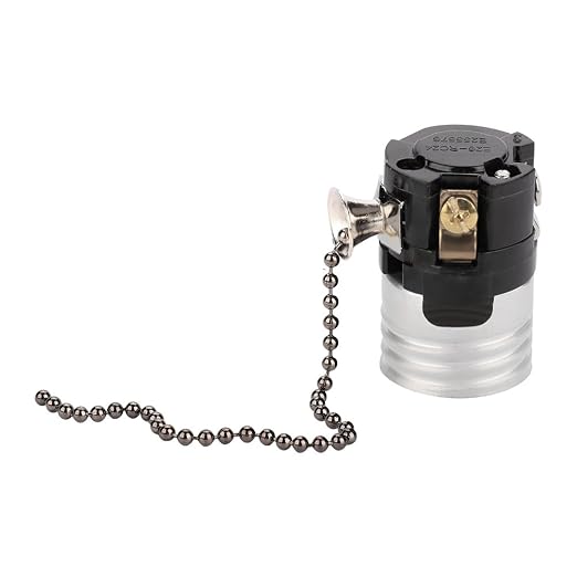 Maxmartt Antique Pull Chain Lamp Socket E27 Lamp Holder Aluminum Vintage Light - Image 8