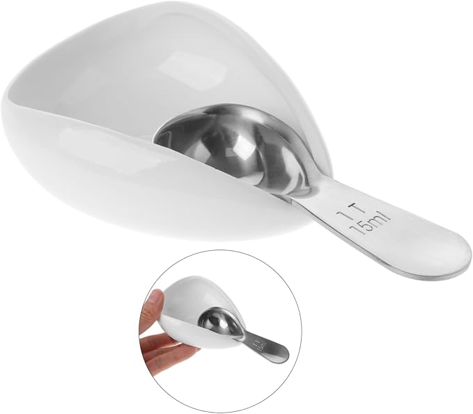 MAGICLULU 4sets Ceramic Coffee Bean Dosing Tray Reusable Bean Plate Sample Dish - Image 4
