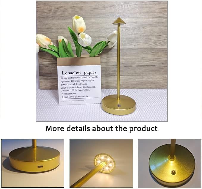 2 PACK Cordless Lamps, Battery Rechargeable Table Lamp, Portable Lamps - Image 5