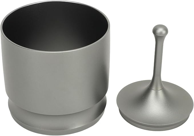 Coffee Dosing Ring 58mm Aluminum Alloy Grey Powder Container Anti Dust Press - Image 7