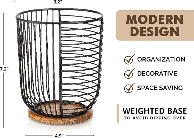 Coffee Pod Holder -Black Wire K Cup Storage - Image 3