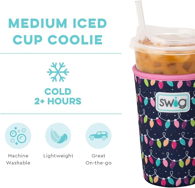 Swig Life Medium Iced Cup Coolie, Standard 22oz Iced Coffee Cup Insulator Sleeve - Image 4