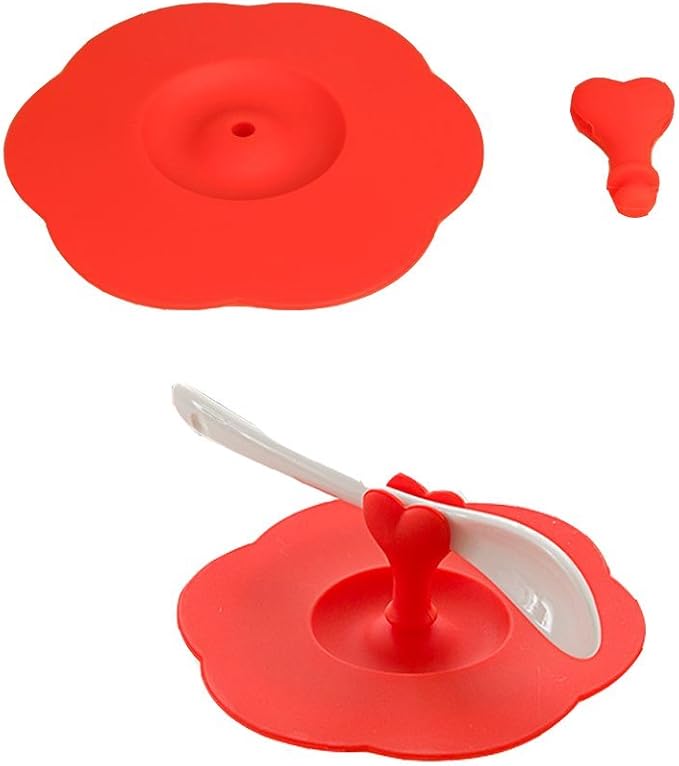 AKOAK 6 Pcs Plum Cup Lid, Teacup Mark Lid, Food Grade Silicone Lid - Image 4
