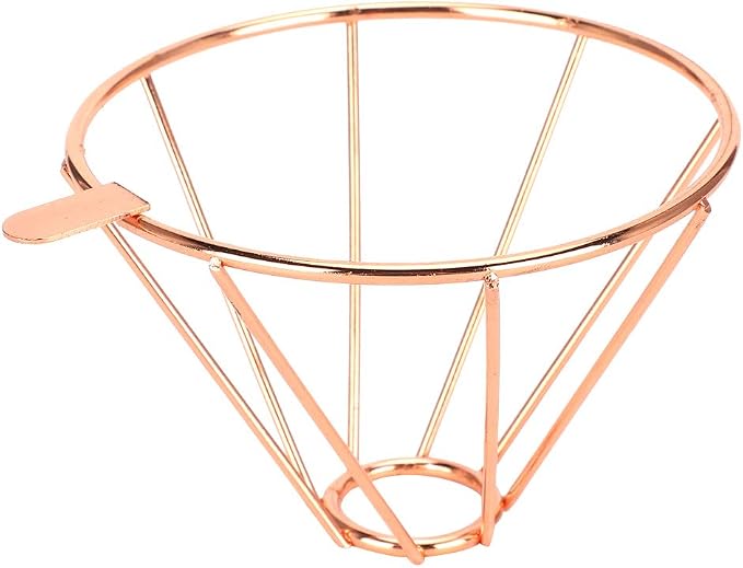 Stainless Steel Coffee Filter Cup Rack Holder Funnel Bracket Rose Gold Simple by Unknown