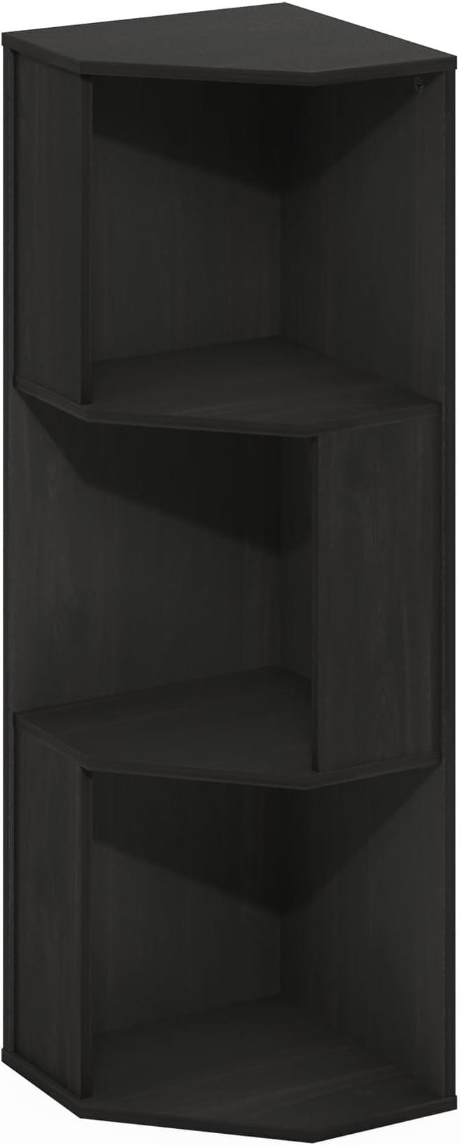 Furinno ECON Corner Shelf, 3-Tier Corner Book Shelf, Standing Storage Shelves - Image 6