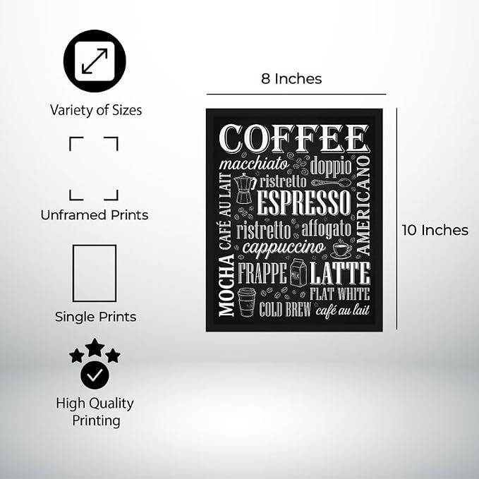 Lawrence Williams Designs Coffee Menu Typography Poster - Image 2