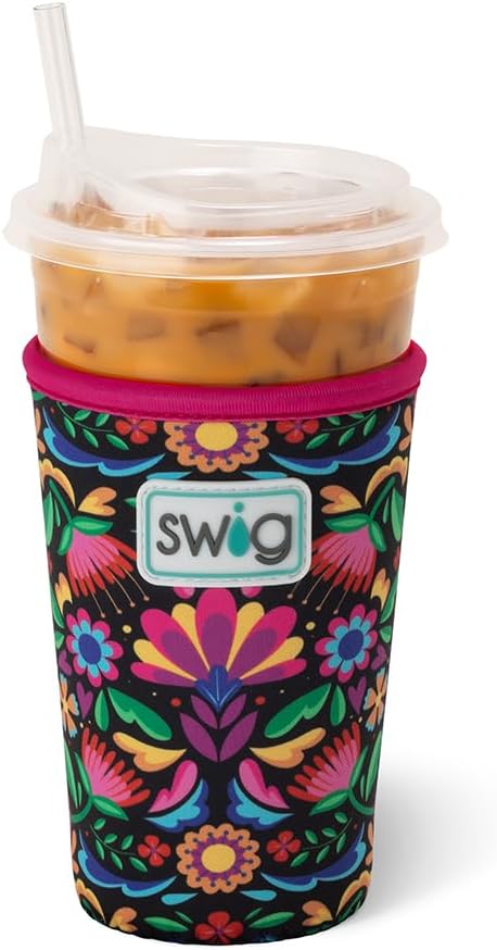 Swig Life Medium Iced Cup Coolie, Standard 22oz Iced Coffee Cup Insulator Sleeve by SwigLife