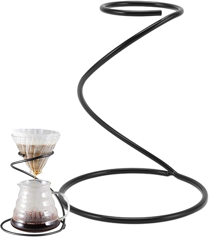 Spiral Coffee Dripper Stand, Stainless Steel Filter, Reusable Metal Filter - Image 7