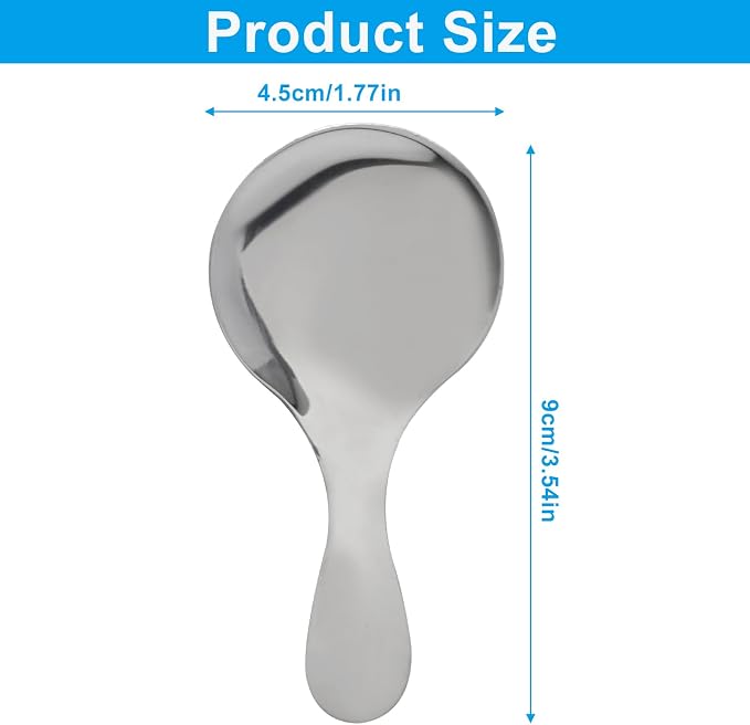 10 Pcs Short Handle Spoons, Small Coffee Scoops - Image 3