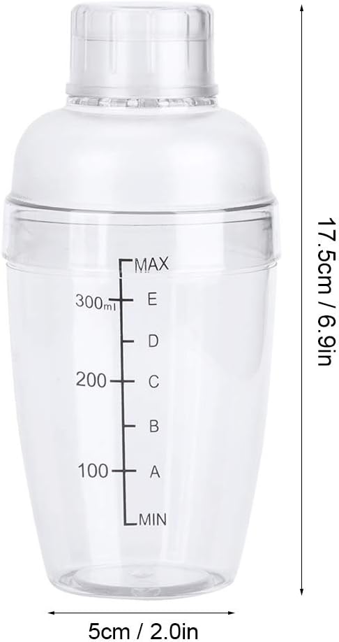 Cocktail Shaker, Plastic Clear Drink Shaker Cup Ice Tea Wine Mixer Bottle - Image 5