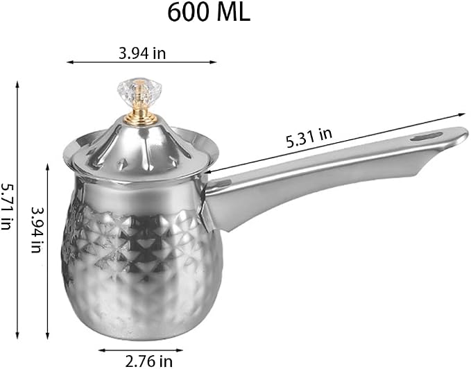Turkish Coffee Maker, Chai Pot, Arabic & Greek Coffee Pot, 600 Ml / 20 Oz - Image 3