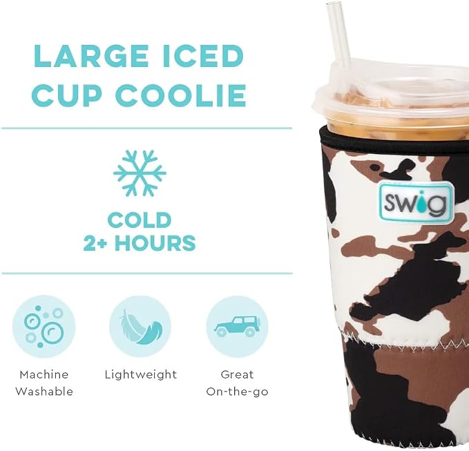 Swig Life Large Iced Cup Coolie, 30-32oz Iced Coffee Cup Insulator Sleeve - Image 4