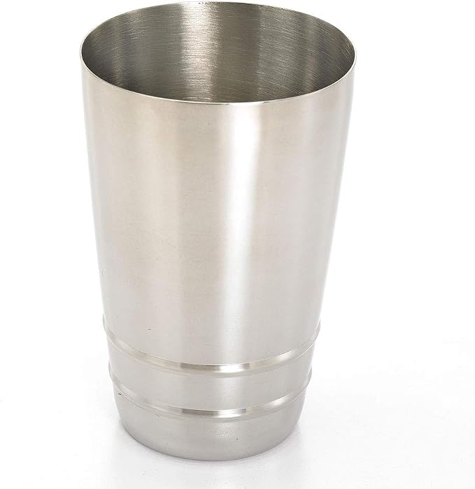 Barfly Cocktail Tin, Small 18 oz, Stainless Steel w/embossed ribs - Image 2
