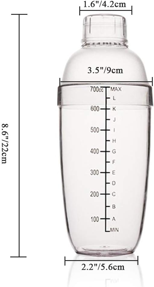 Plastic Cocktail Shaker, Hand Drink Mixer Boba Tea Shaker Cup - Image 2