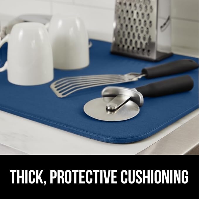 GORILLA GRIP Ultra Water Absorbent Microfiber Dish Drying Mat, 2 PK, Slip - Image 7