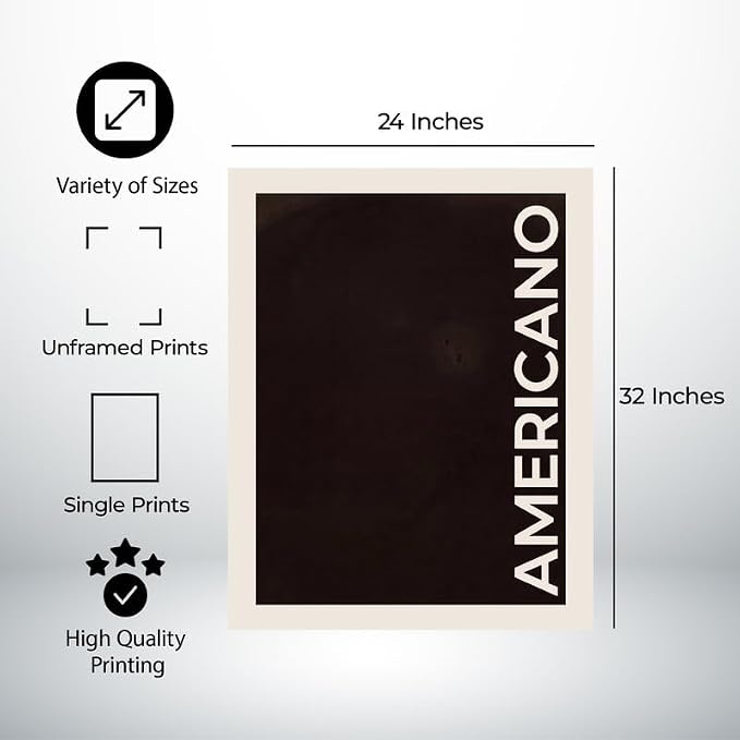 Lawrence Williams Designs Americano Coffee Poster - Image 2