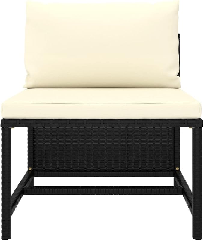 9 Piece Patio Lounge Set with Cushions, Modular Poly Rattan Outdoor Sectional - Image 6