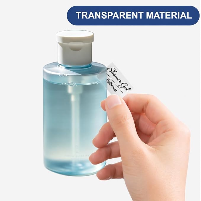 175 Pcs Bathroom Laundry Care Labels, 35 Designs Clear Script Storage ID - Image 3