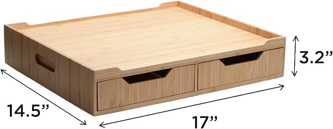 Mobilevision Bamboo Drawer & Large Sliding Tray - Image 3