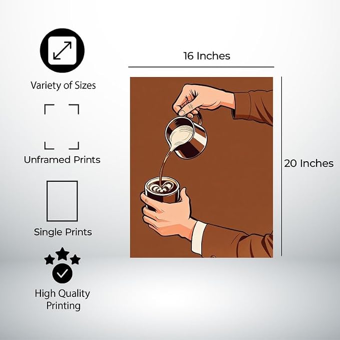 Lawrence Williams Designs Latte Art Pour Poster - Image 2