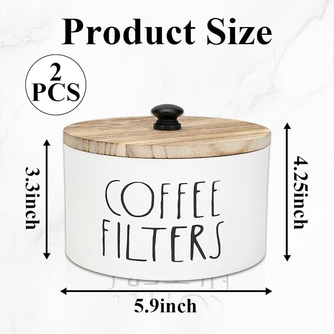 2 Pack White Coffee Filter Holder - Image 2