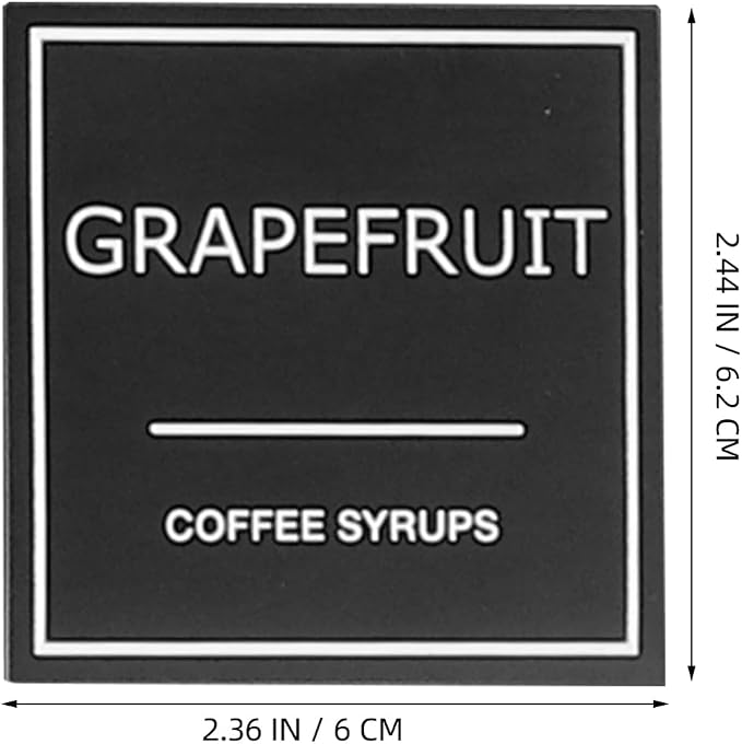 Hemoton Waterproof Syrup Labels 36-Pack Removable Coffee Syrup Bottle Stickers - Image 3