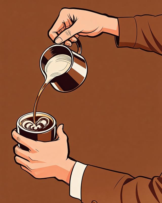 Lawrence Williams Designs Latte Art Pour Poster by LawrenceWilliamsDesigns