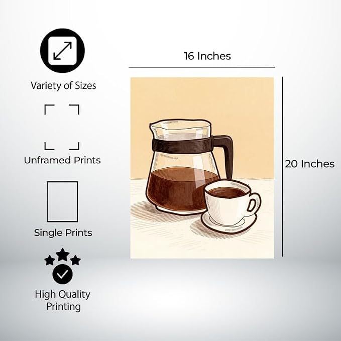 Lawrence Williams Designs Coffee Carafe and Cup Poster - Image 2