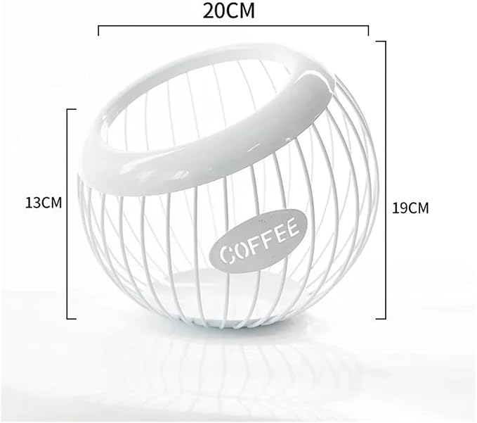 Iron Coffee Capsule Holder Fruit Snack Storage Rack Multifunctional Hollow - Image 2