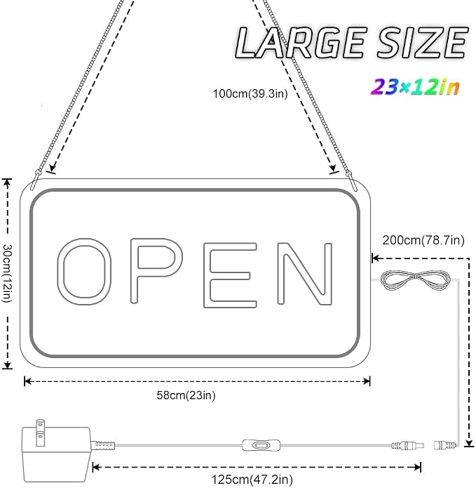 Open Signs for Business, Bright COB Chip LED Open Sign - Image 2