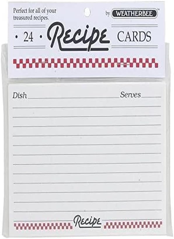 HIC Kitchen Weatherbee Recipe Cards, 3-Inches x 5-Inches by HIC