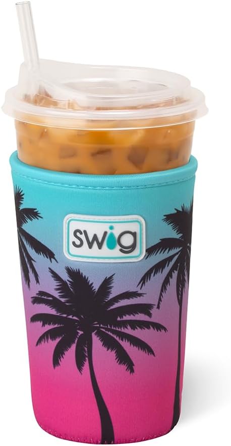Swig Life Medium Iced Cup Coolie, Standard 22oz Iced Coffee Cup Insulator Sleeve by SwigLife