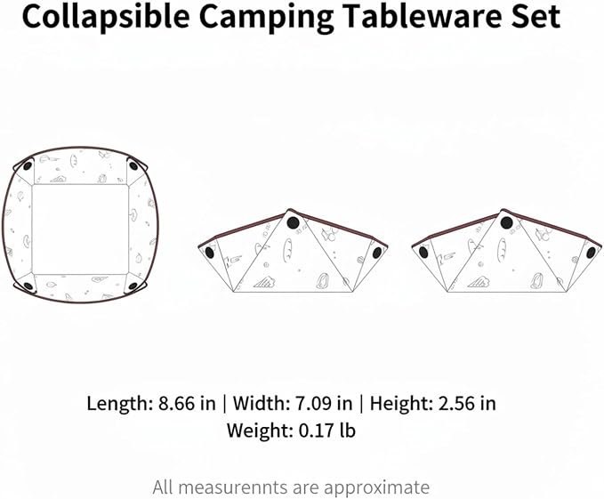 4-in-1 Collapsible Camping Tableware Set - Image 7