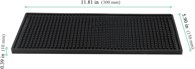 8 PCS 6 x 12 Inch Black Bar Mat, Restaurants - Image 2