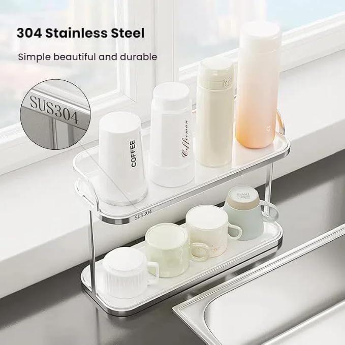 304 Stainless Steel Water Bottle Drying Rack Cup Storage - Image 4