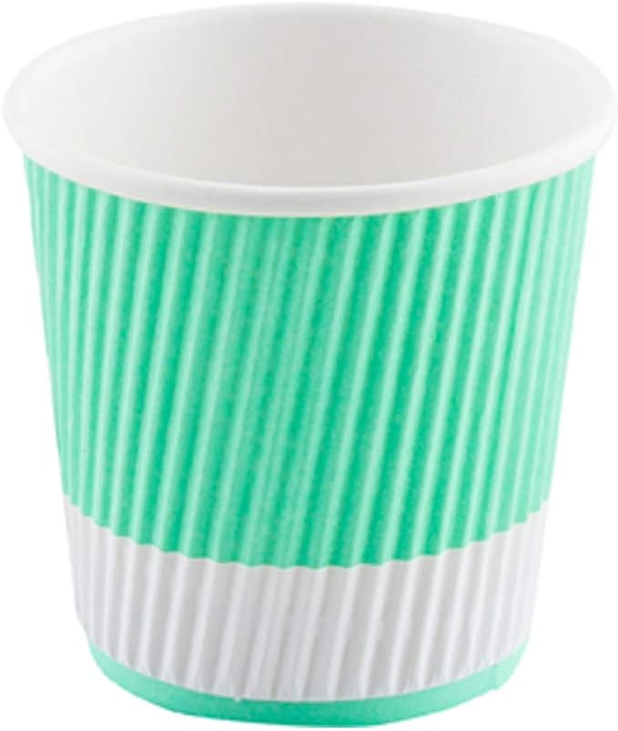 Restaurantware Ripple Wall Coffee Cups 25 Count8 Ounce Insulated Light Green - Image 5