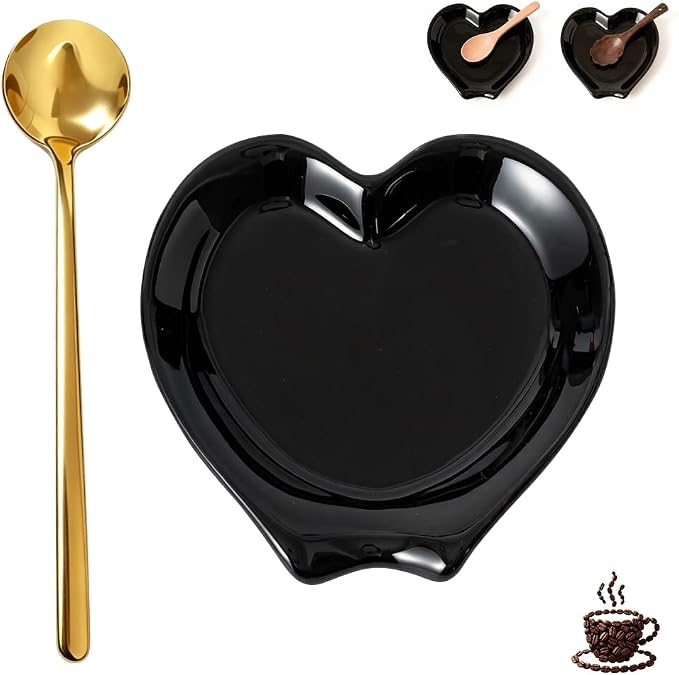 Coffee Spoon Rest Black Ceramiccoffee Spoon Holder Cute Coffee Bar And Corner by Unknown