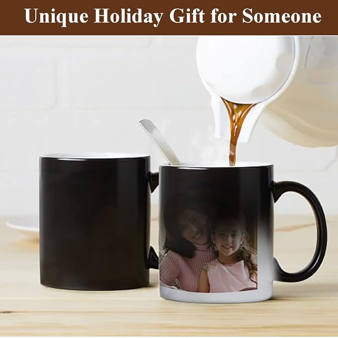 ABBSH Color Changing Mugs, Sublimation Mugs Black Color Changing Coffee Mugs - Image 5