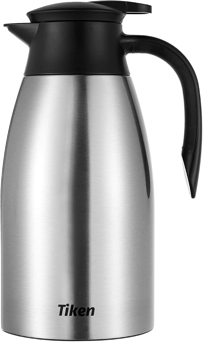 Tiken 68 Oz Thermal Coffee Carafe, Stainless Steel Insulated Vacuum Coffee by WelcometoTikenWare