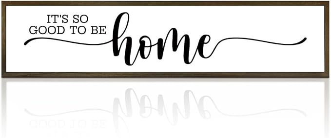 It's So Good To Be Home Sign, Home Wall Decor Wood Framed, Wooden Box Sign Desk by Unknown