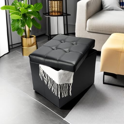 Bsketa Storage Ottoman, Folding Foot Stool - Image 4