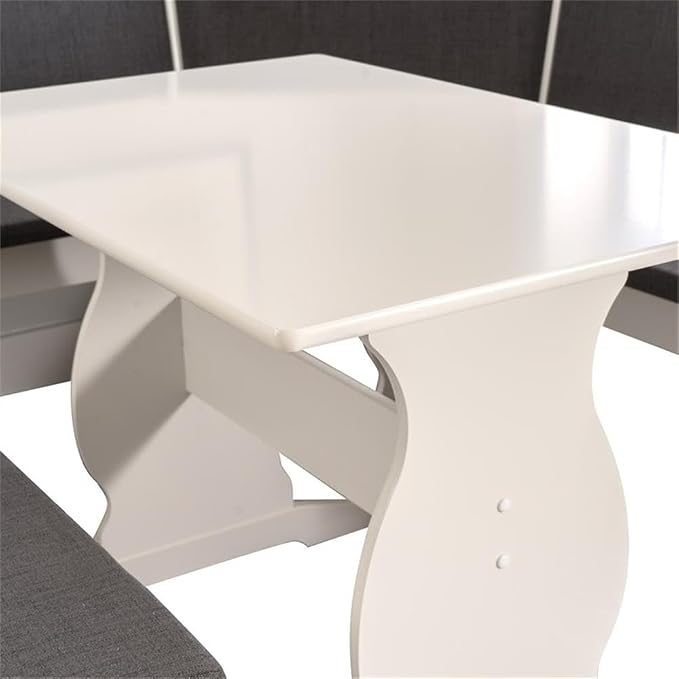 Pemberly Row Corner Nook Dining Set, Includes Table, and Corner Unit, - Image 4