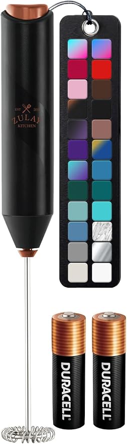 Zulay Kitchen Powerful Milk Frother AA Batteries Included – Ultra Fast Handheld by ZulayKitchen