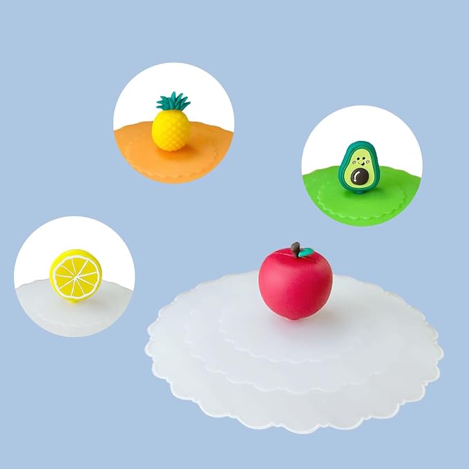8 Pcs Silicone Cup Covers, Colorful Anti-Dust Coffee Cup Lid Covers - Image 2