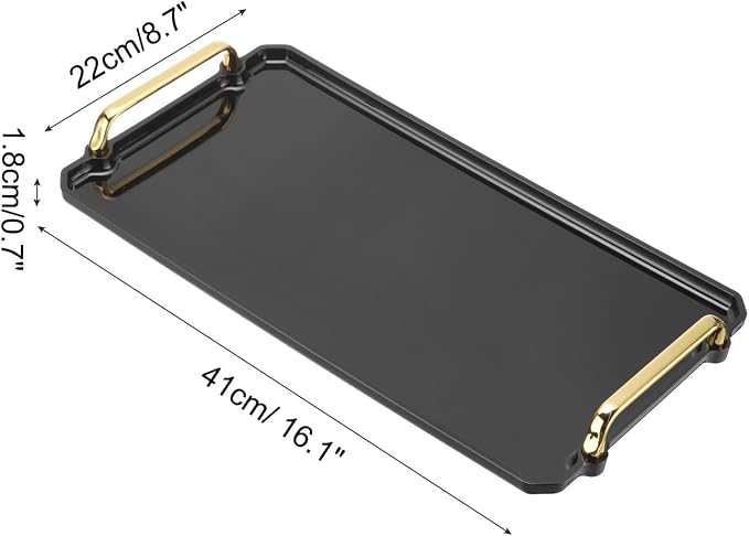 PATIKIL 16.1 x 8.7 Inches Plastic Serving Tray - Image 2