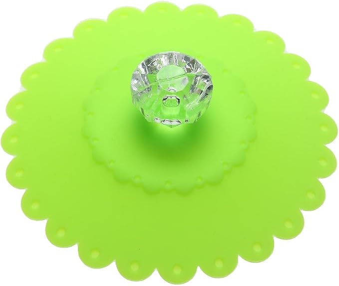 AKOAK 2 PCS New Cute Anti-dust Silicone Acrylic Diamond Glass Cup Cover Coffee - Image 3